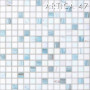 Микс бело-голубой  из стеклянной мозаики АРТИКА47