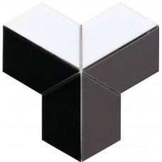 Мозаїка T X3 69001 Trapeze White Black Grey Shedol 264x264x9 Котто Кераміка