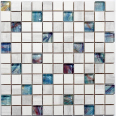 Мозаїка CM 3107 C3 Laterizio Griz-Laterizio Bianco-Line Glass 300x300x9 Котто Кераміка