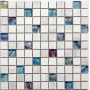 Мозаїка CM 3107 C3 Laterizio Griz-Laterizio Bianco-Line Glass 300x300x9 Котто Кераміка