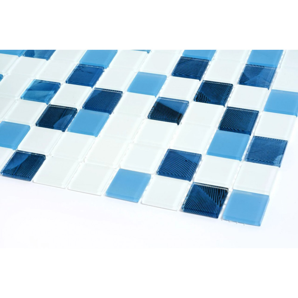 Мозаика GMP 0425018 С3 Print 19-Blue D MATT-White MATT 300×300x4 Котто Керамика
