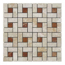 Мозаїка мармурова KrimArt Victoria Beige - Rojo Alicante