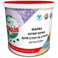 Фарба інтер'єрна акрилова ANSERGLOB для стін та стелі, 14 кг.