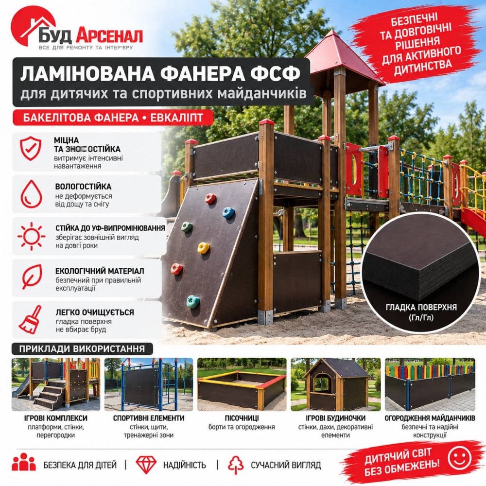 Фанера ламинированная ФСФ Эвкалипт 2500×1250×18 мм Гл/Гл