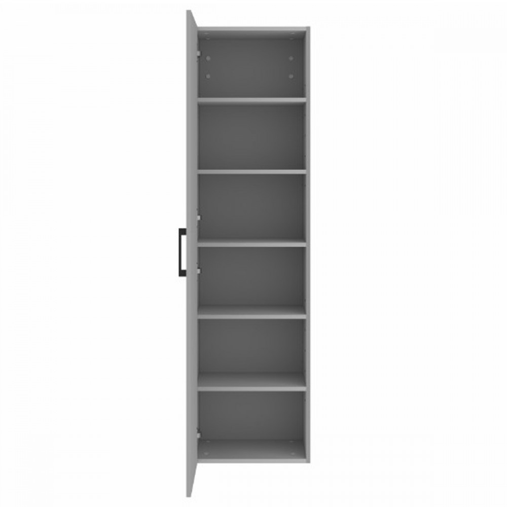 Пенал Devit Urbanis 454170W универсальный 170 см с черными ручками, белый