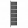 Пенал Devit Urbanis 454170W универсальный 170 см с черными ручками, белый