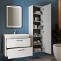 Пенал Devit Urbanis 454170W универсальный 170 см с черными ручками, белый