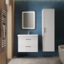 Пенал Devit Urbanis 454170W универсальный 170 см с черными ручками, белый