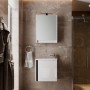 Зеркальный шкаф Devit Small 065050W с подсветкой, белый