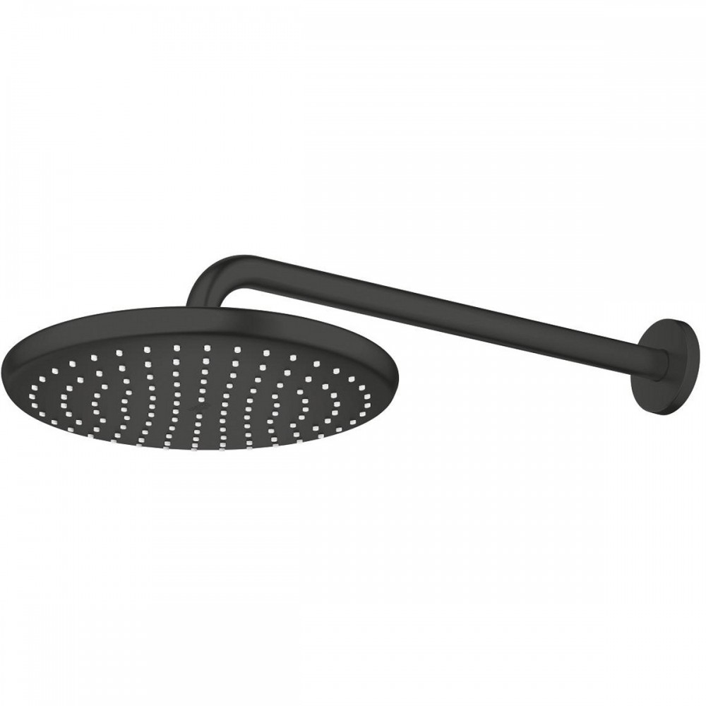 Верхний душ Grohe Tempesta 250 266682430 с кронштейном к стене, черный матовый
