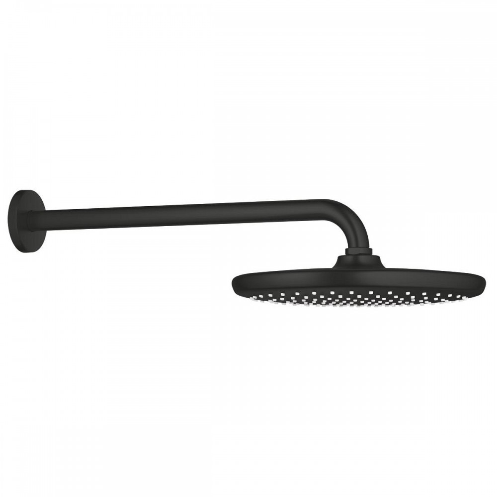 Верхний душ Grohe Tempesta 250 266682430 с кронштейном к стене, черный матовый