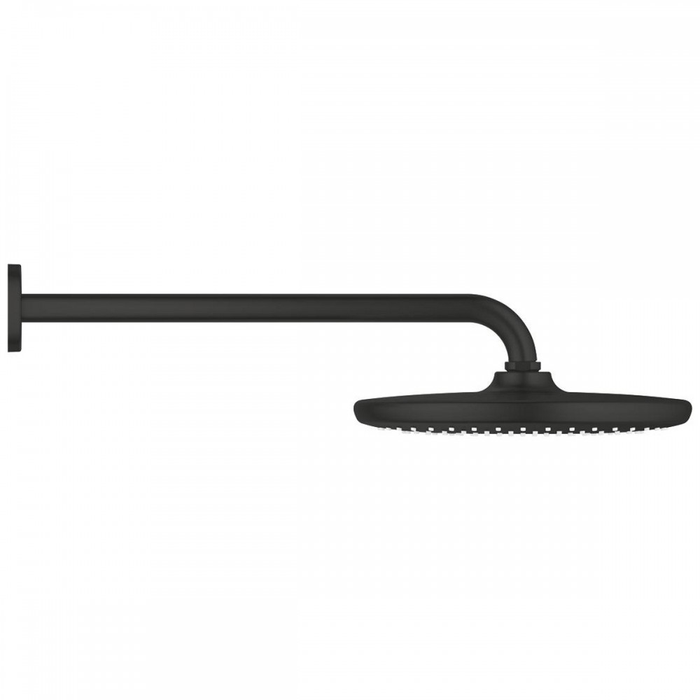 Верхний душ Grohe Tempesta 250 266682430 с кронштейном к стене, черный матовый