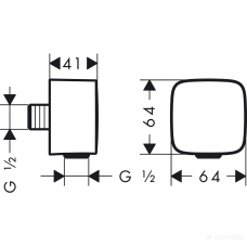 Шланговое подключение Hansgrohe 26457000 хром