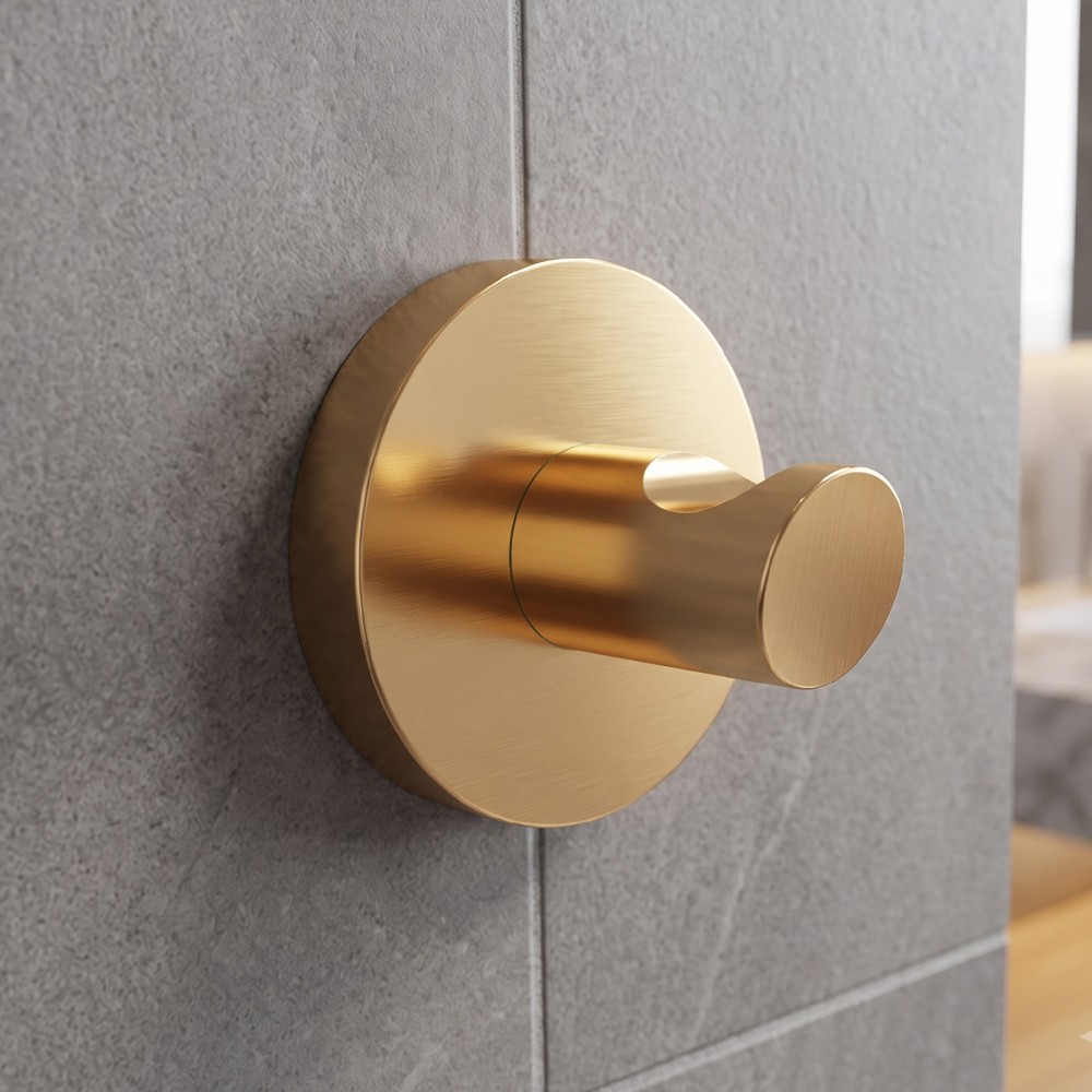 Одинарный крючок Devit Flow DFL21010202BG, цвет Brushed Gold PVD