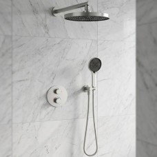 Душевая система скрытого монтажа Devit Flow D117125011111BN с термостатом, brushed nickel