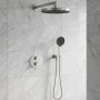 Душевая система скрытого монтажа Devit Flow D117125011111BN с термостатом, brushed nickel
