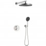 Душевая система скрытого монтажа Devit Flow D117125011111BN с термостатом, brushed nickel