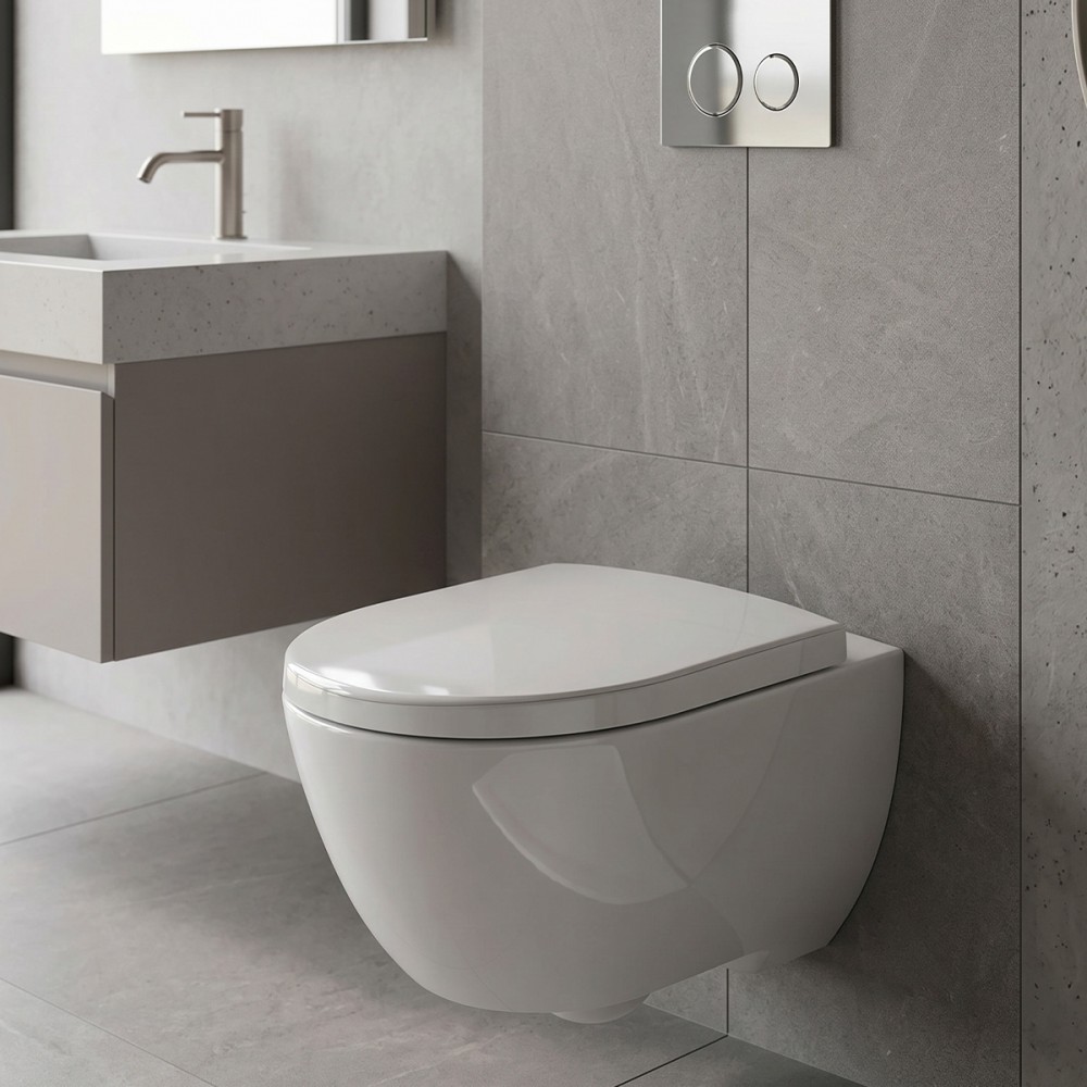 Унитаз подвесной Geberit Modo 502.939.00.1 без ободка с сидением Soft Close