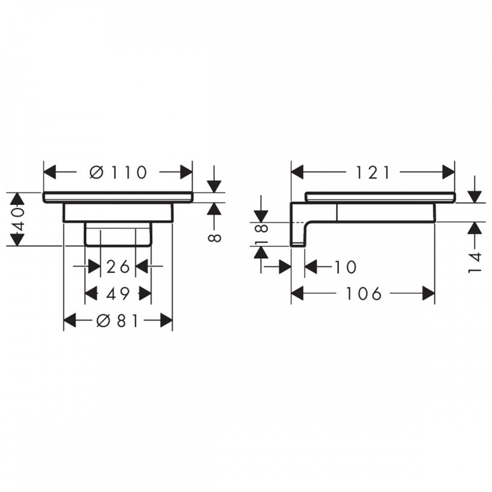 Мыльница Hansgrohe AddStoris S 41766000 с держателем, хром