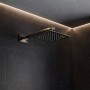 Верхняя душевая лейка Devit Flow D113000000120GM, 250x250 мм с кронштейном, цвет gun metal