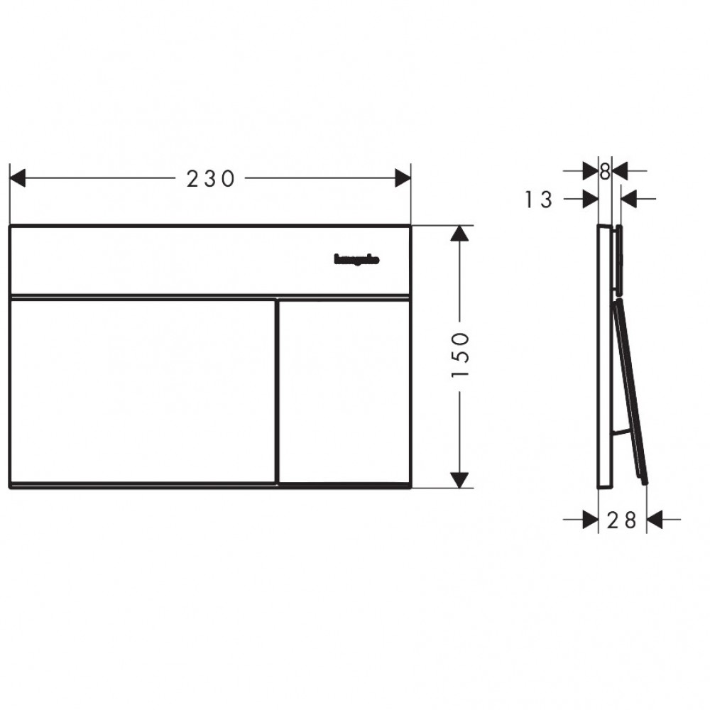 Клавиша смыва Hansgrohe iFrame Element E 66003700 белый матовый