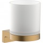 Стакан для зубных щеток Hansgrohe AddStoris S 41769140 с держателем, бронза брашированная