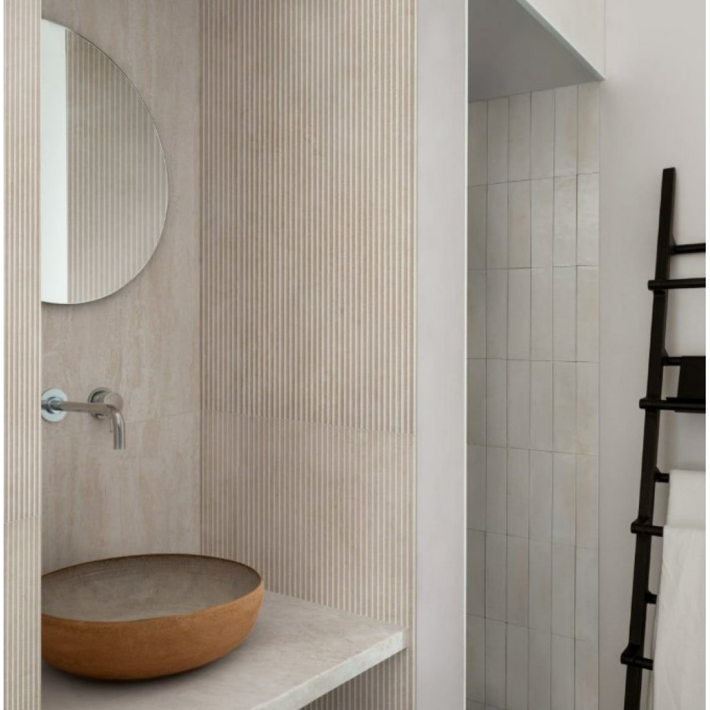 Плитка Ragno Travertino Wall 3D Dorica Vein Bianco REET 40х120 см