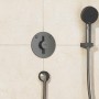 Смеситель скрытого монтажа для душа Hansgrohe DuoTurn S 75418340 черный хром брашированный
