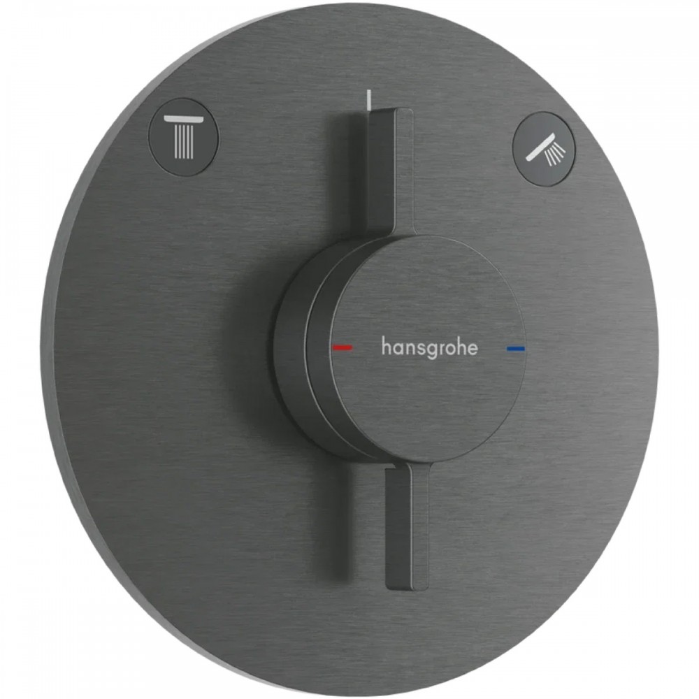 Смеситель скрытого монтажа для душа Hansgrohe DuoTurn S 75418340 черный хром брашированный