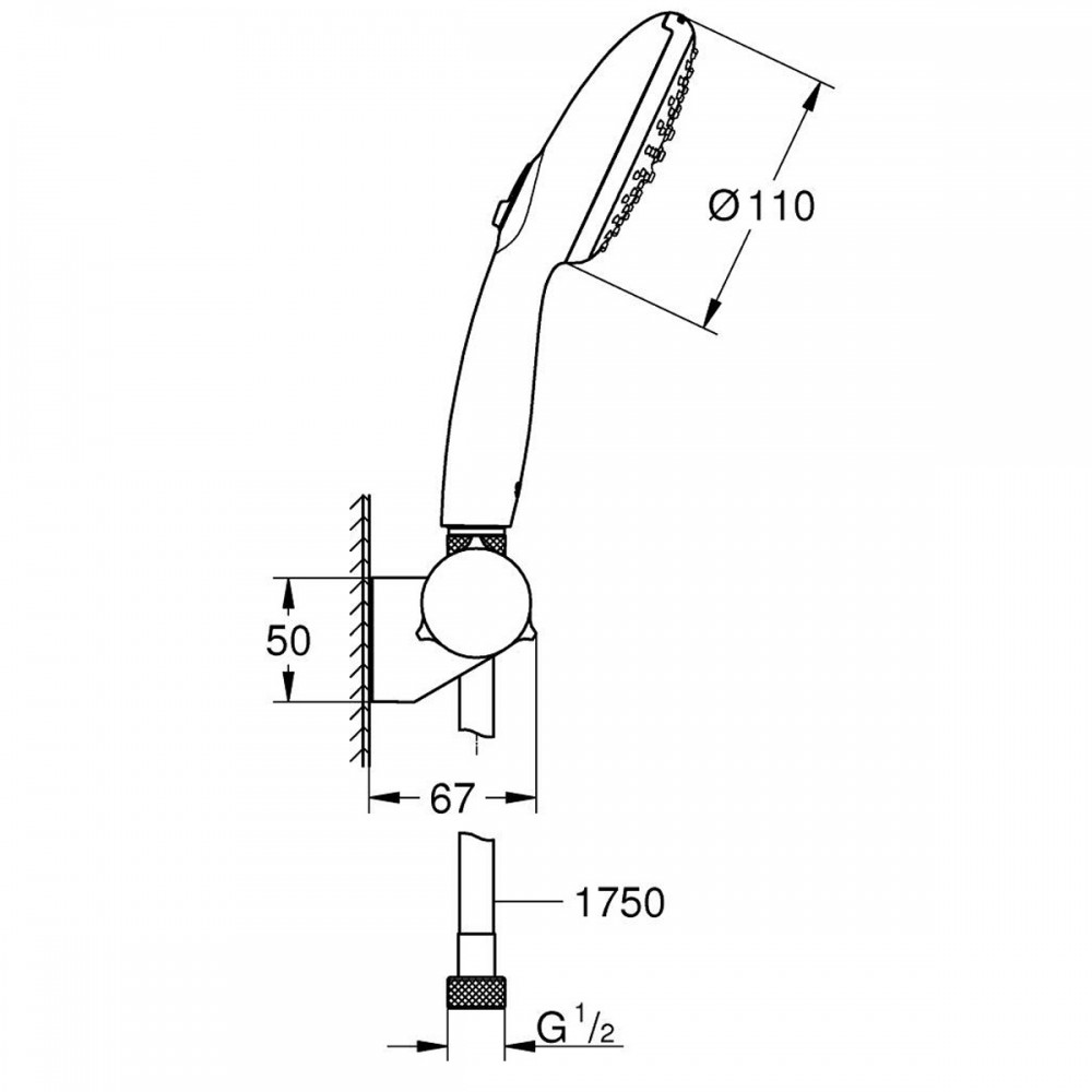 Душевой набор Grohe Tempesta 27601003 2 режима струи