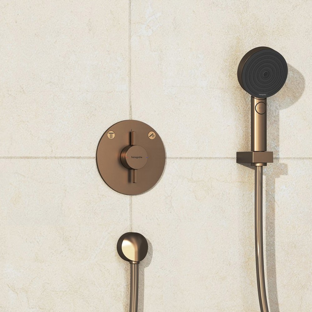 Смеситель скрытого монтажа для душа Hansgrohe DuoTurn S 75418140 бронза матовый