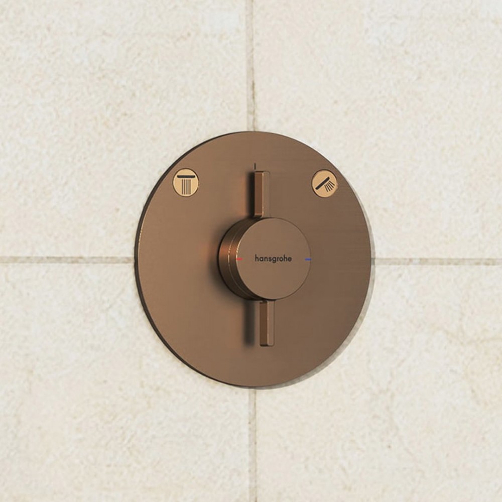 Смеситель скрытого монтажа для душа Hansgrohe DuoTurn S 75418140 бронза матовый
