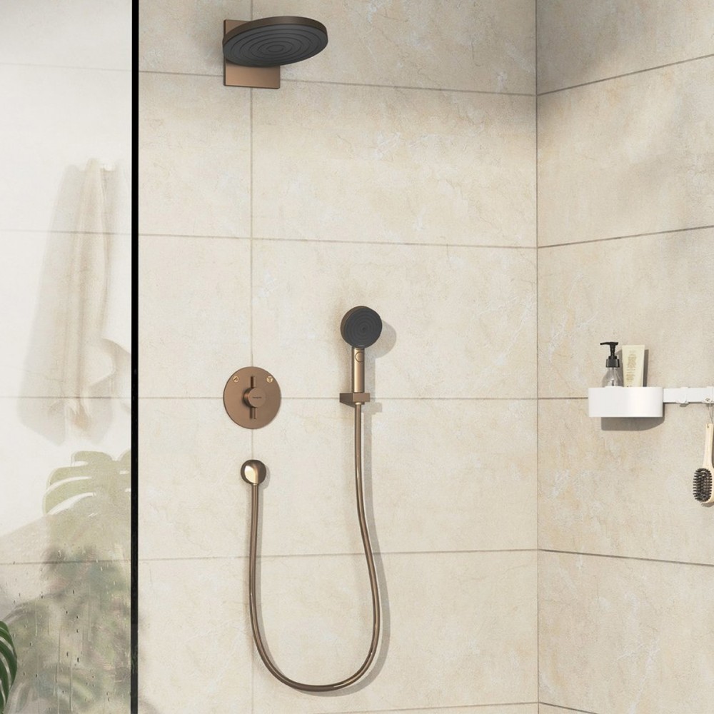 Смеситель скрытого монтажа для душа Hansgrohe DuoTurn S 75418140 бронза матовый