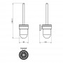 Щетка для унитаза с держателем Devit Flow DFL53071002BG, подвесная, цвет Brushed Gold PVD