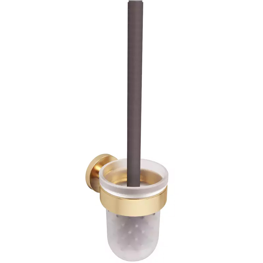 Щетка для унитаза с держателем Devit Flow DFL53071002BG, подвесная, цвет Brushed Gold PVD