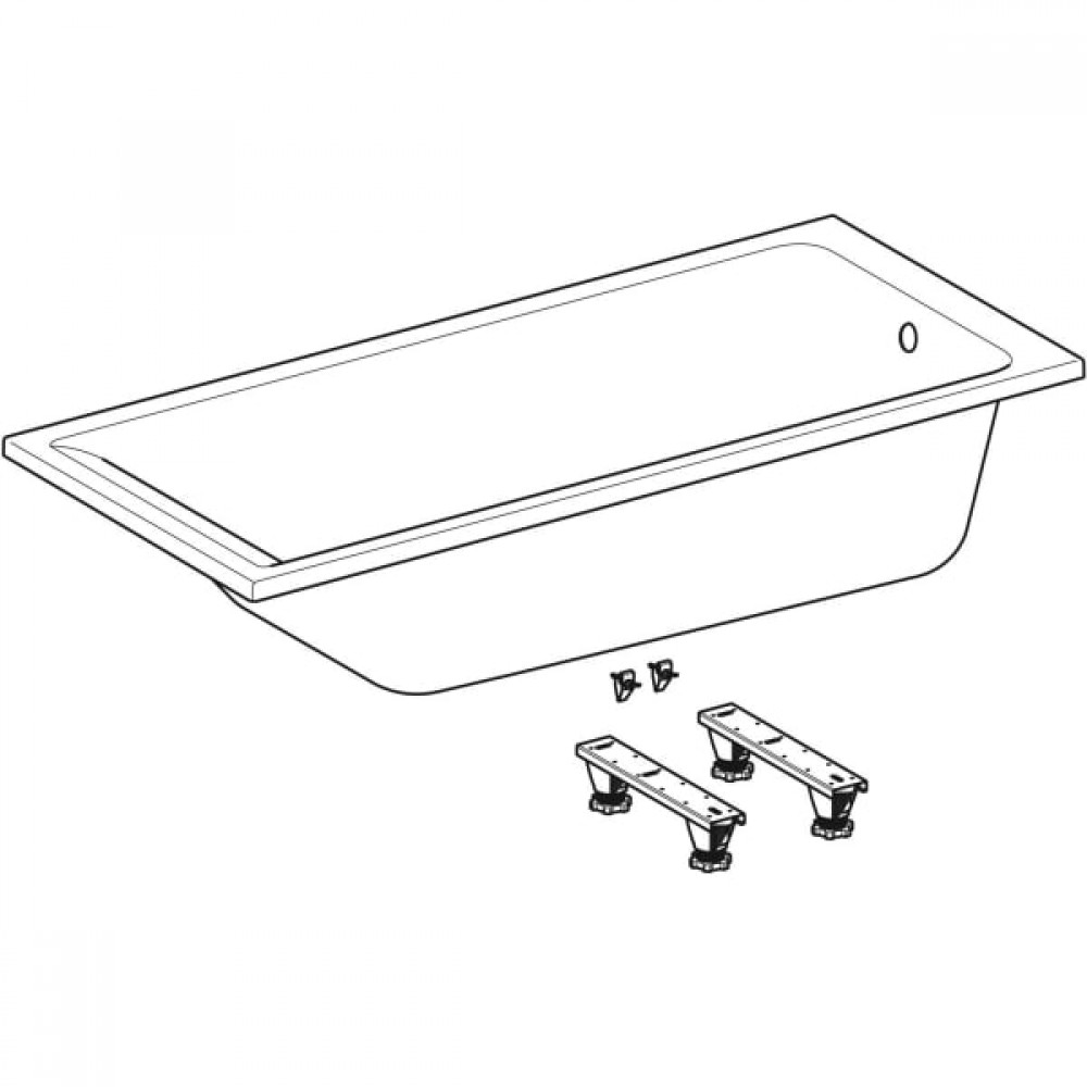 Ванна акриловая Geberit Selnova Square 554.386.01.1 180х80 см с ножками