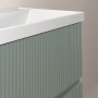 Тумба Royo Vora 131769+126224 подвесная 80 см Mineral Green с раковиной Enzo