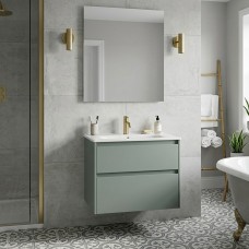 Тумба Geberit Selnova Square 504.139.IK.1 подвесная цвет зеленый шалфей мат с раковиной slim rim 80 см Тумба Geberit Selnova Square 504.139.IK.1 подвесная цвет зеленый шалфей мат с раковиной slim rim 80 см