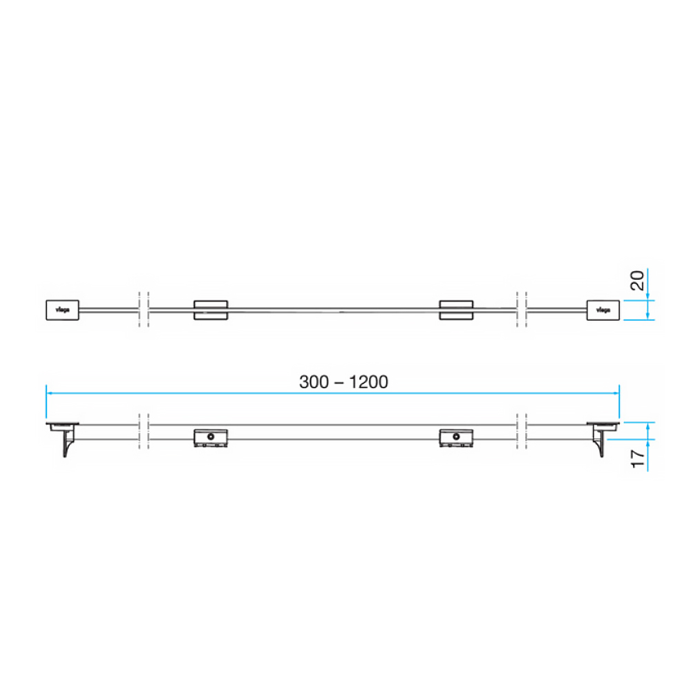 Решетка-вставка для душевого канала Viega Advantix Vario Visign SR3 711870