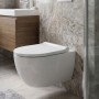 Унитаз подвесной Geberit Acanto 502.774.00.1 закрытая форма, TurboFlush, с сиденьем с крышкой