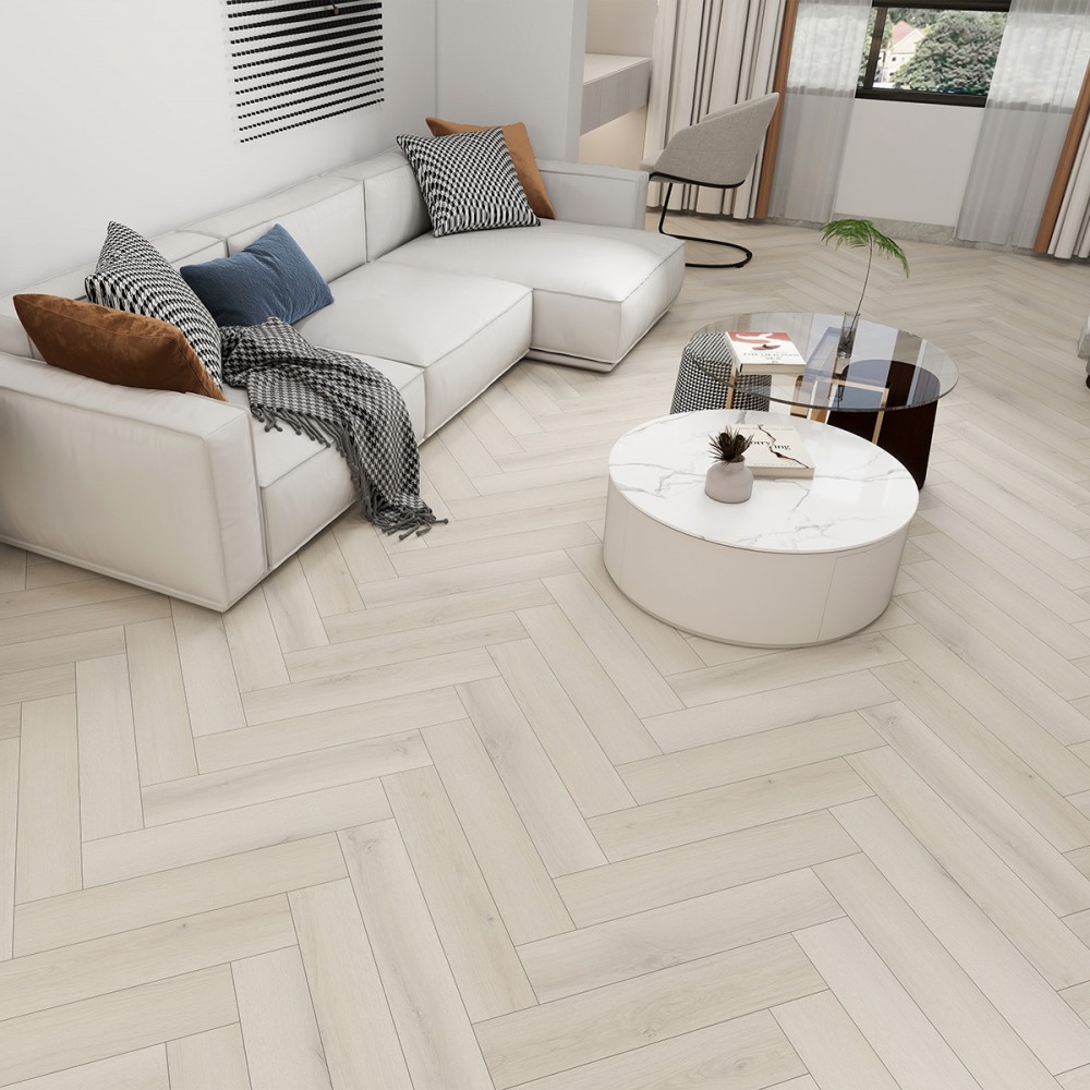 Виниловое покрытие Floorex Alaska SPC Click Herringbone елка 610x110x6 мм