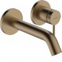 Смеситель скрытого монтажа для раковины Hansgrohe Tecturis S 73350140 излив 16,5 см, внешняя часть, бронза