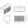 Тумба Creavit E10 E10.LD100.2CK.BYZ консольная белая с раковиной Erine 100 см