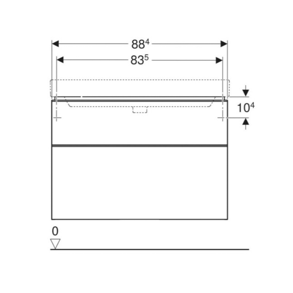 Тумба для раковины Geberit Smyle Square 500.354.00.1 подвесная белый