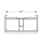 Тумба для раковины Geberit Smyle Square 500.354.00.1 подвесная белый