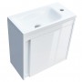 Тумба с раковиной Devit Small 063050W, 50 см, белый глянец