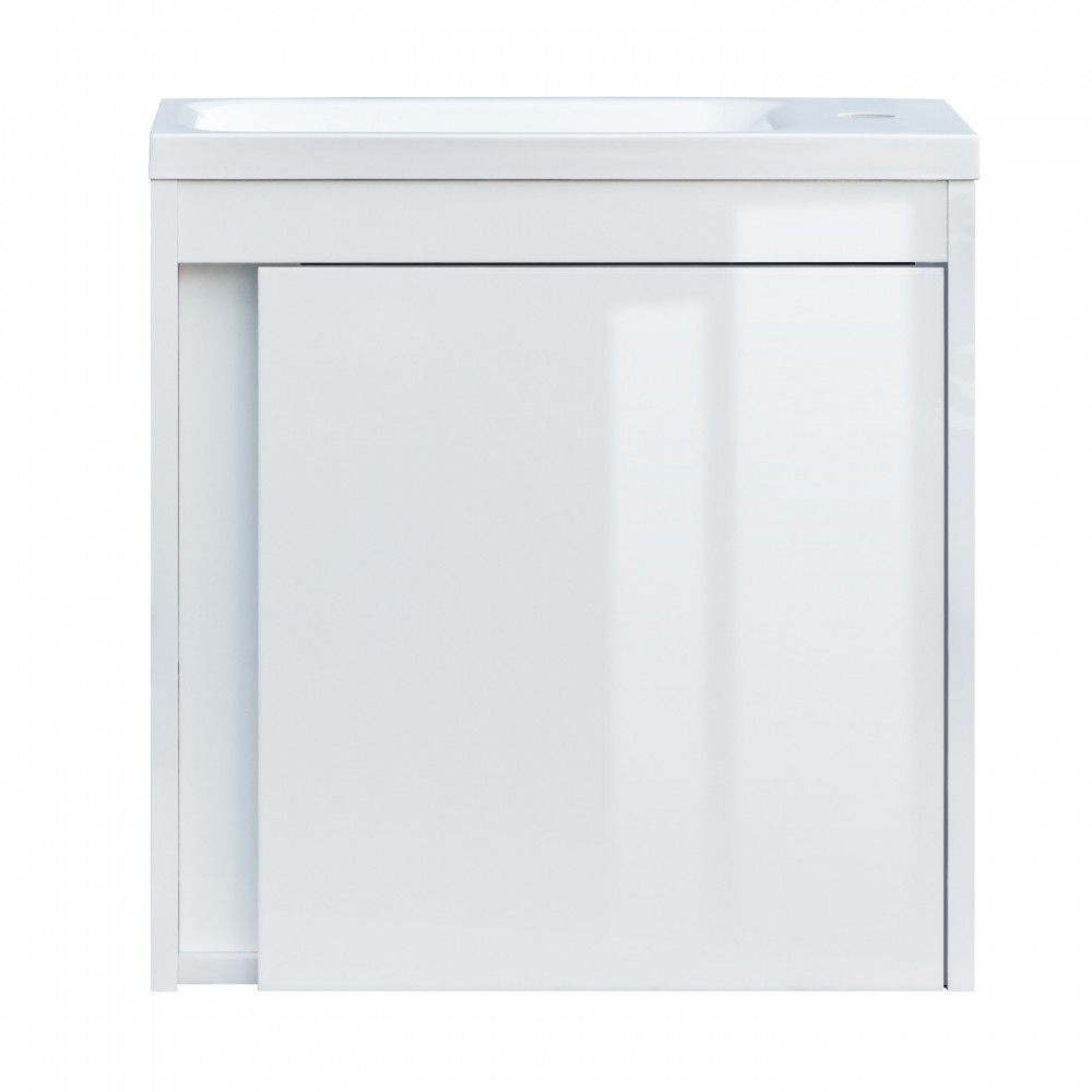 Тумба с раковиной Devit Small 063050W, 50 см, белый глянец