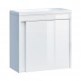 Тумба с раковиной Devit Small 063050W, 50 см, белый глянец