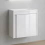 Тумба с раковиной Devit Small 063050W, 50 см, белый глянец