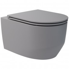 Унітаз підвісний Devit Art 3.0 3030140G безобідковий з кришкою soft-close, Vortex Flush, сірий мат